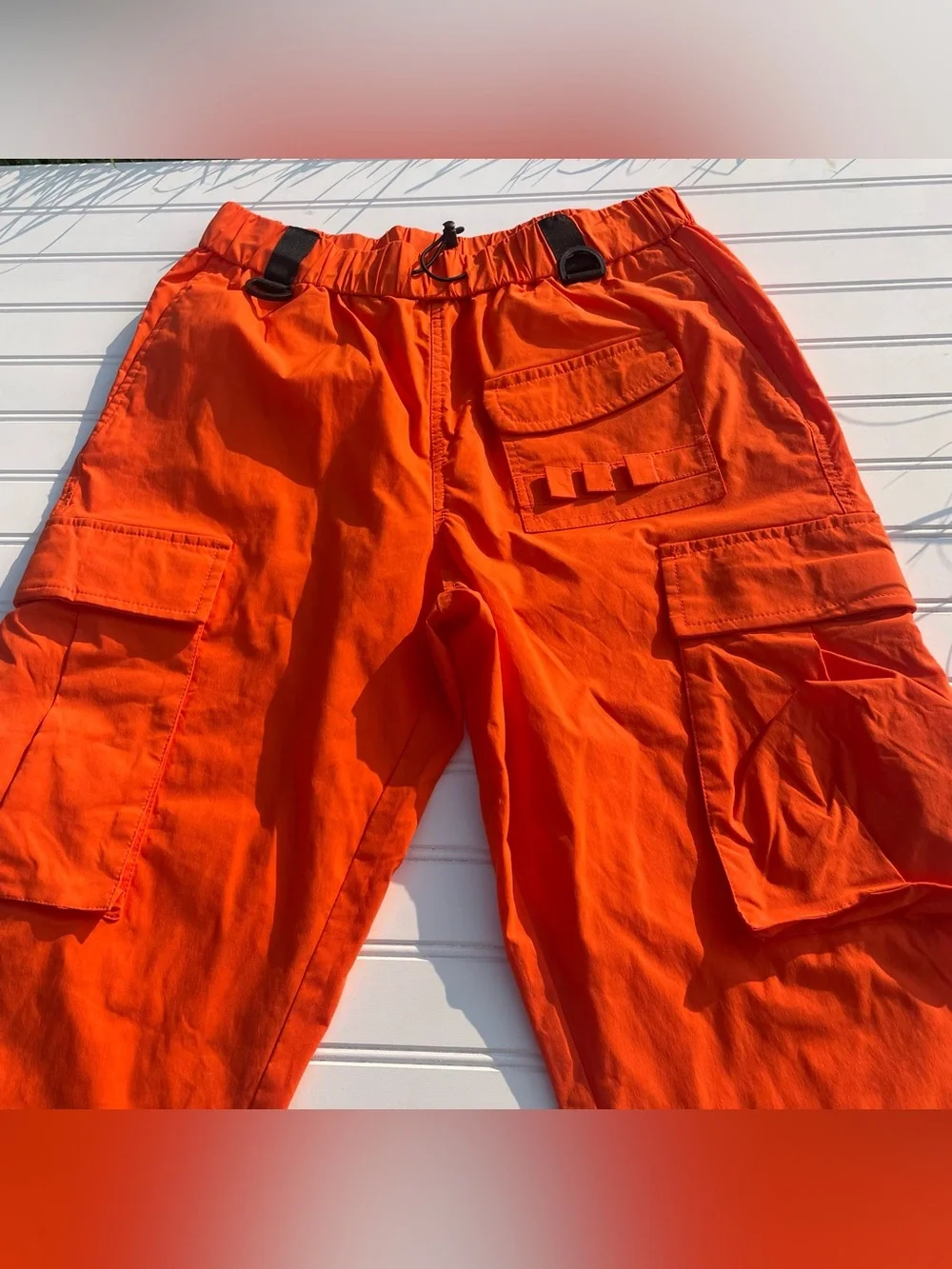 American Stitch Men’s XL Bright Orange Cargo Pants Utility Streetwear